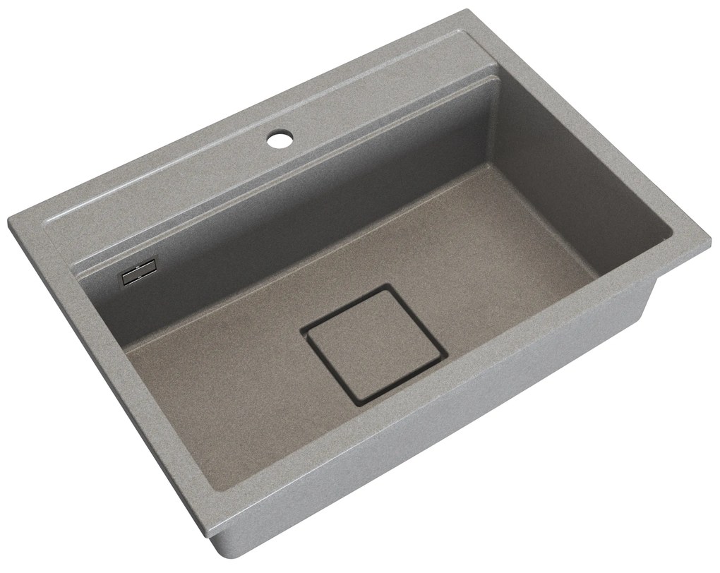 Gamma Quadro 7050, 1-komorový granitový drez 700x500x220 mm, béžová, GMA-ZLE000235