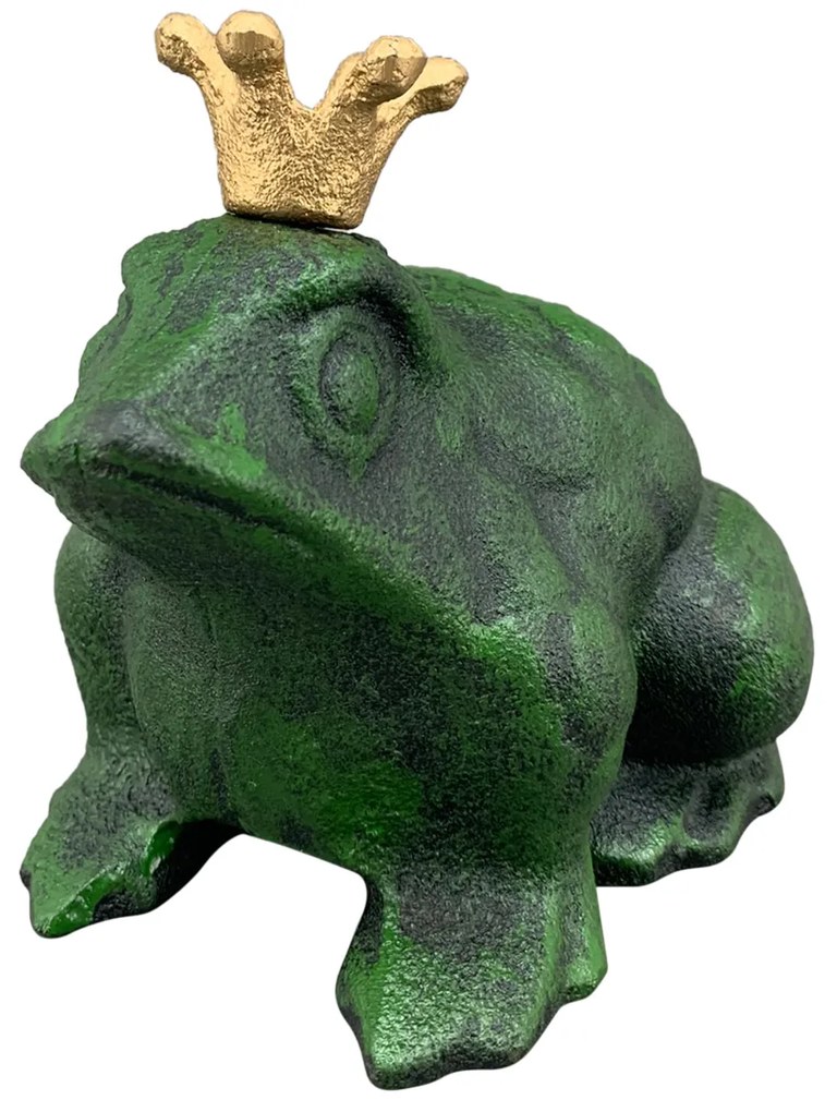 Záhradná liatinová figúrka Jeremy, 12 cm, zelená