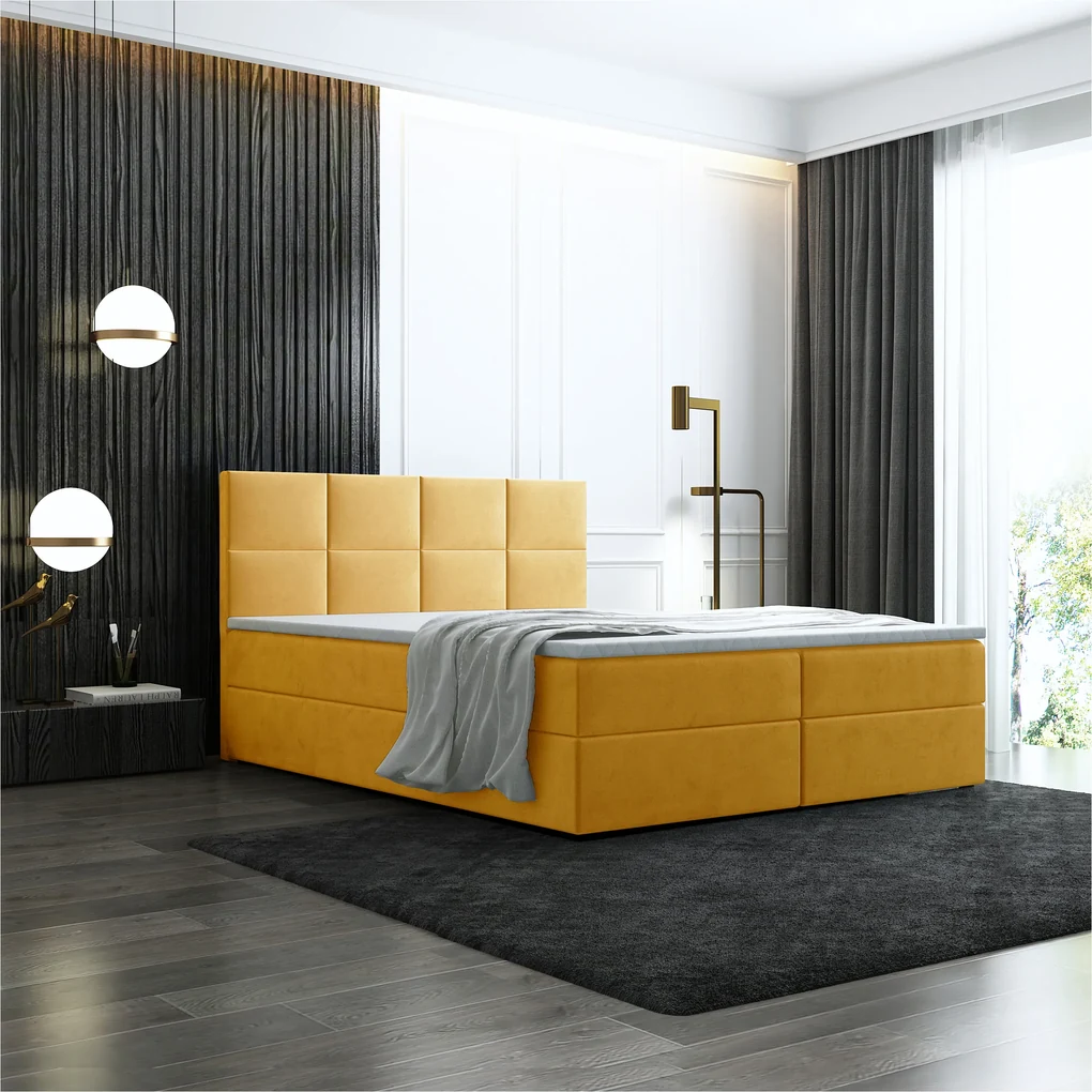 Postel Lea 180x200 cm žltá