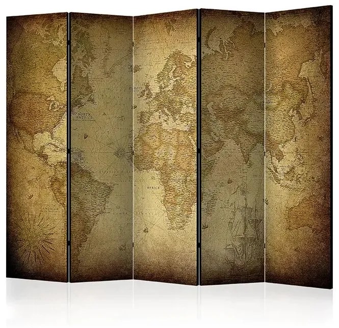 Paraván - Old map II [Room Dividers] Veľkosť: 225x172, Verzia: Obojstranný