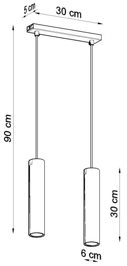 Sollux SL.1480 - Luster na lanku LAGOS 2xGU10/10W/230V krémová