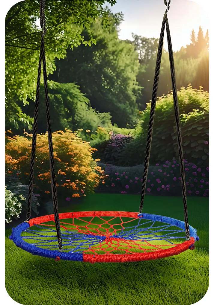 Neo-Sport SWINGO 95 cm modro-červená hojdačka bocianie hniezdo