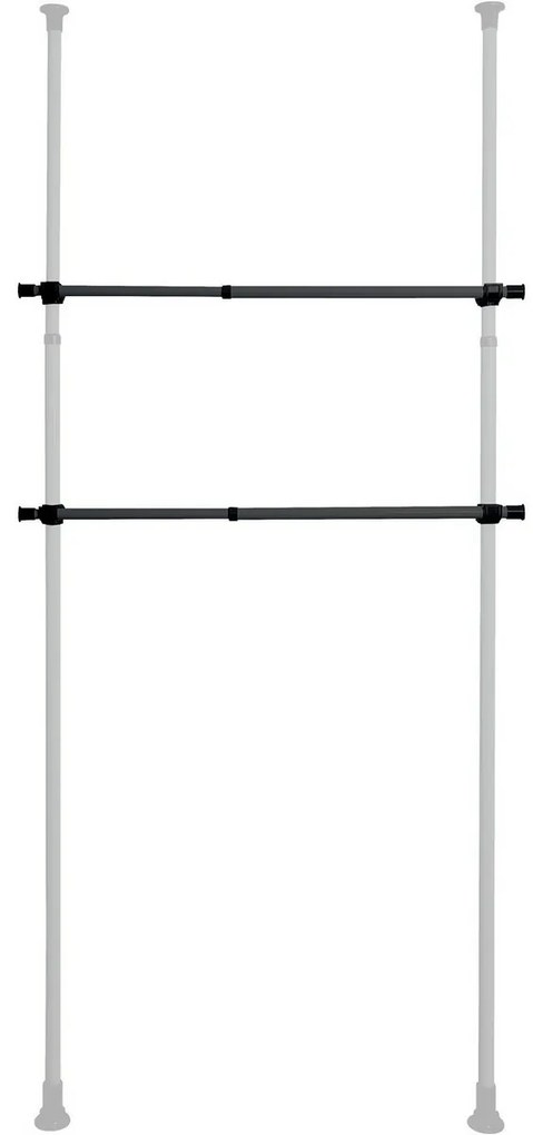 Wenko Sada 2 teleskopických horizontálnych tyčíHerkules, čierna