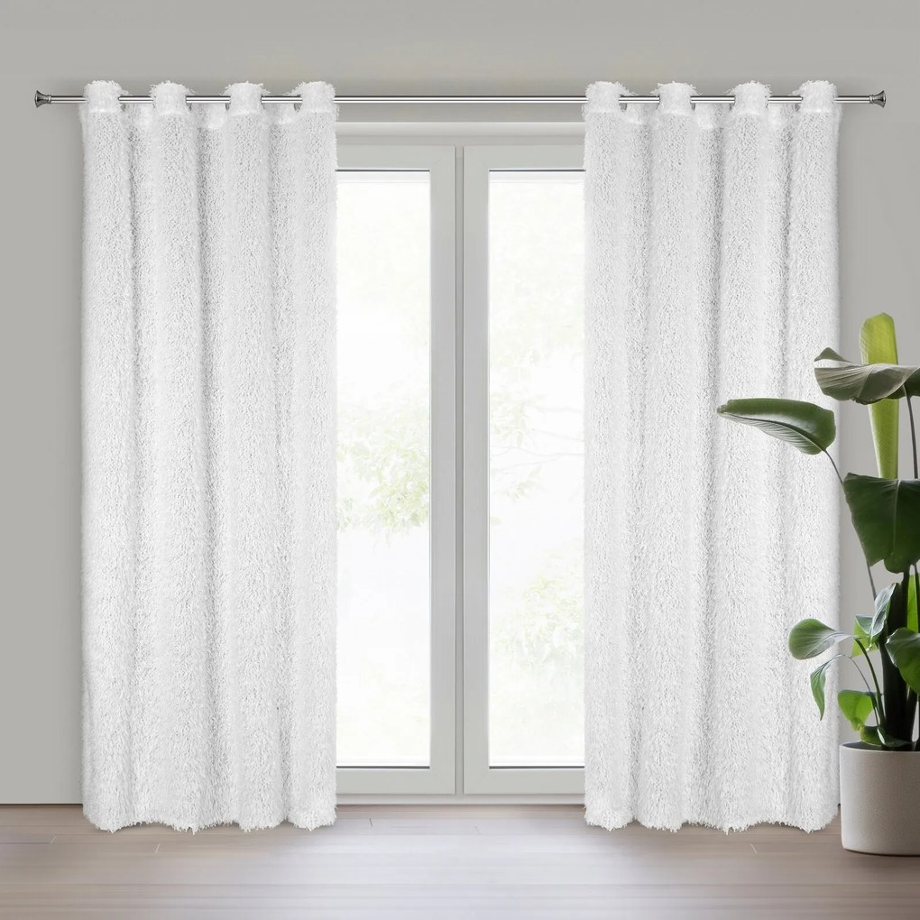 ZATEMŇOVACÍ ZÁVES NA KRÚŽKOCH MARION 140X250 CM BIELA