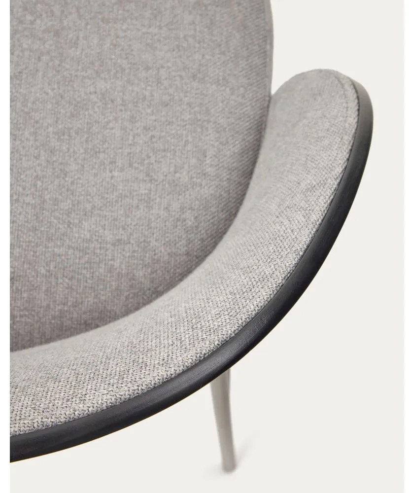 Čierno-sivá barová stolička (výška sedadla 65 cm) Eamy – Kave Home