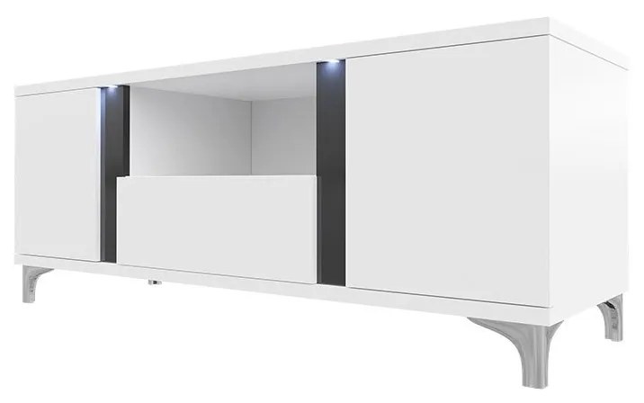 TV stolík Anrok 150 AR15, Farby: biela / biely lesk
