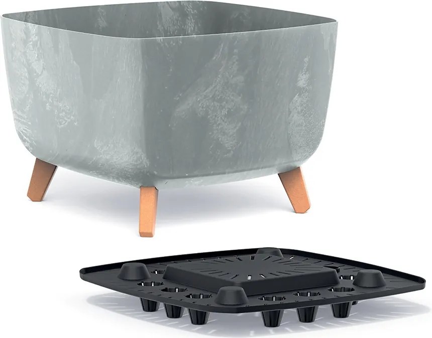 Kvetináč GRACIE EFFECT I sivý