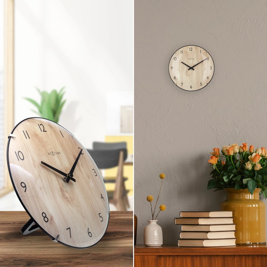 Nástenné alebo stolné hodiny Edge Wood Mini