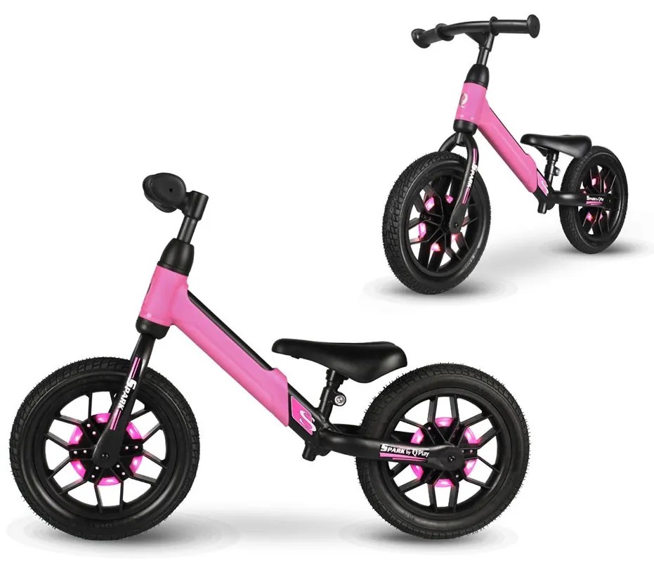 Detský balančný bicykel Qplay Spark ružový