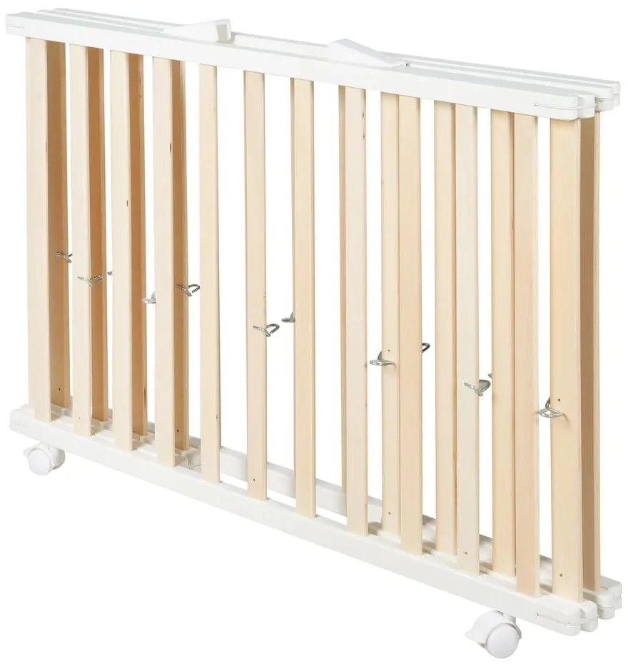 Detská ohrádka v bielo-prírodnej farbe 100x75 cm – Roba