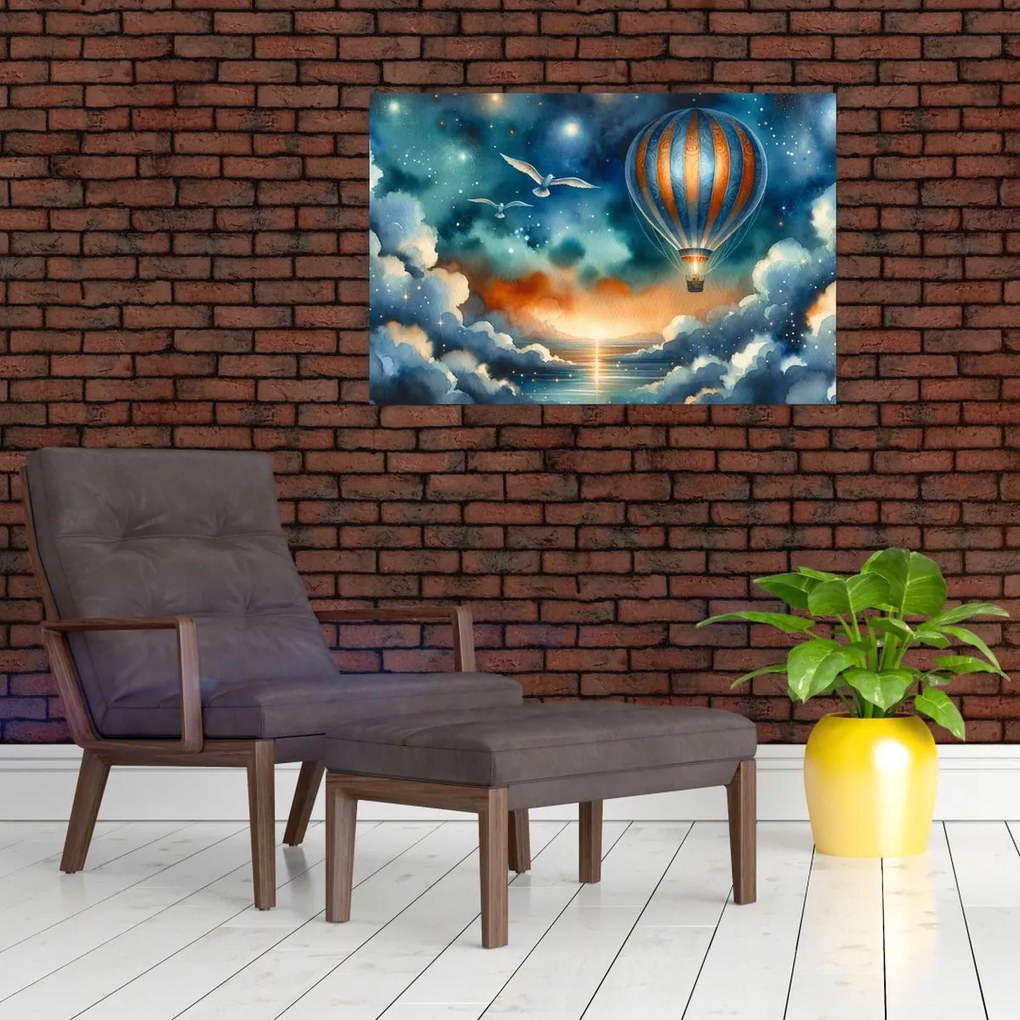 Obraz - Lietať nočnou oblohou (90x60 cm)