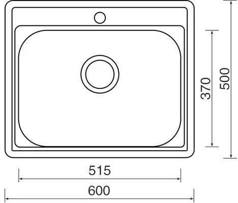 Nerezový drez Sinks Comfort 600V 0,6 mm matný