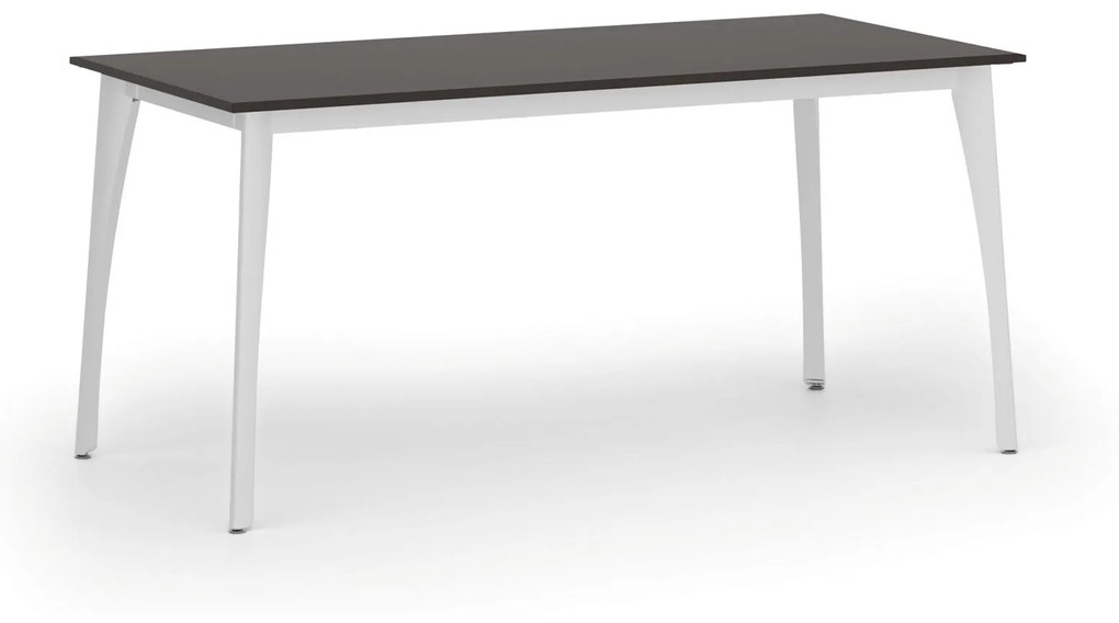 Rokovací stôl PRIMO OMEGA, 1600 x 800 mm, biela podnož, wenge