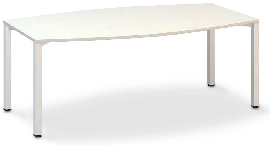 Konferenčný stôl ProOffice 80/110 x 200 x 74,2 cm, biela