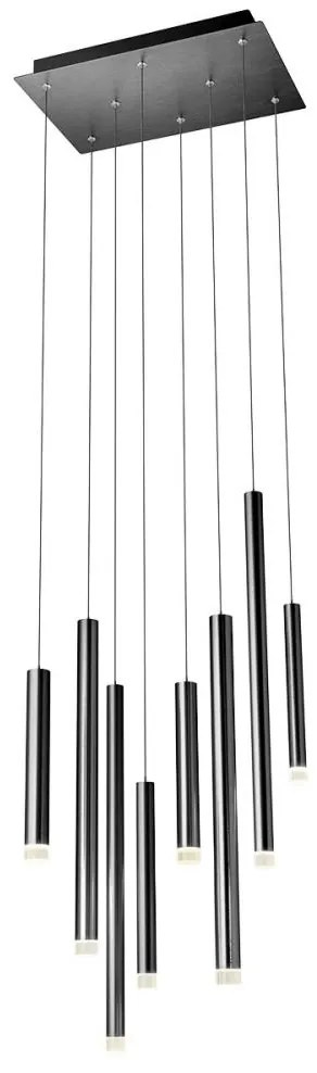 Redo 01-2048 - LED Luster na lanku MADISON 8xLED/4W/230V čierna