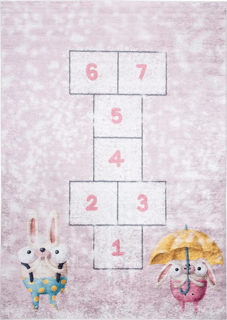 Detský koberec EMMA - Skákací panák - ružový