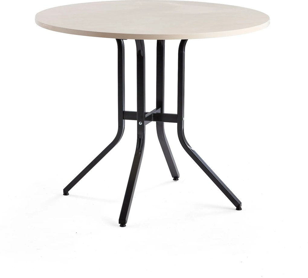 Stôl Various, Ø1100x900 mm, čierna, breza