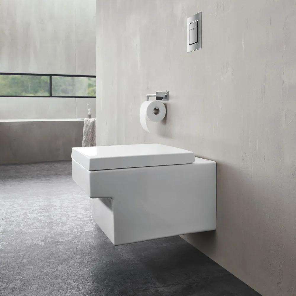 GROHE Cube Ceramic WC sedátko s automatickým pozvoľným sklápaním - Softclose, odnímateľné, z Duroplastu, alpská biela, 39488000