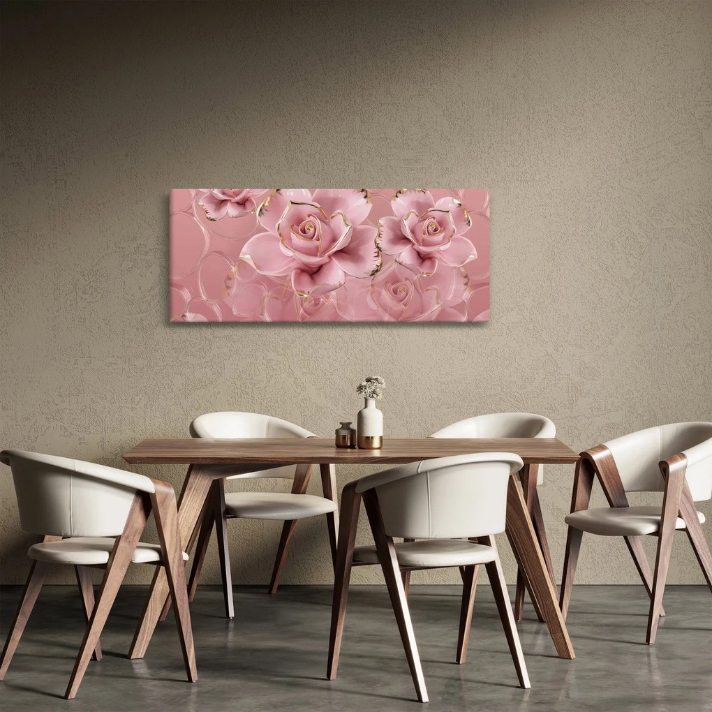 Obraz - Kvetinový dekor (120x50 cm)