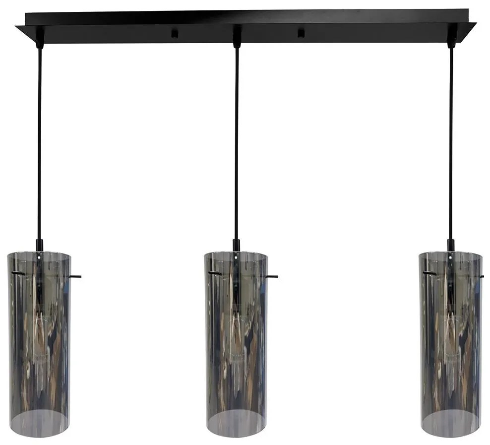 Luster na lanku PADOVA 3xE27/15W/230V čierna