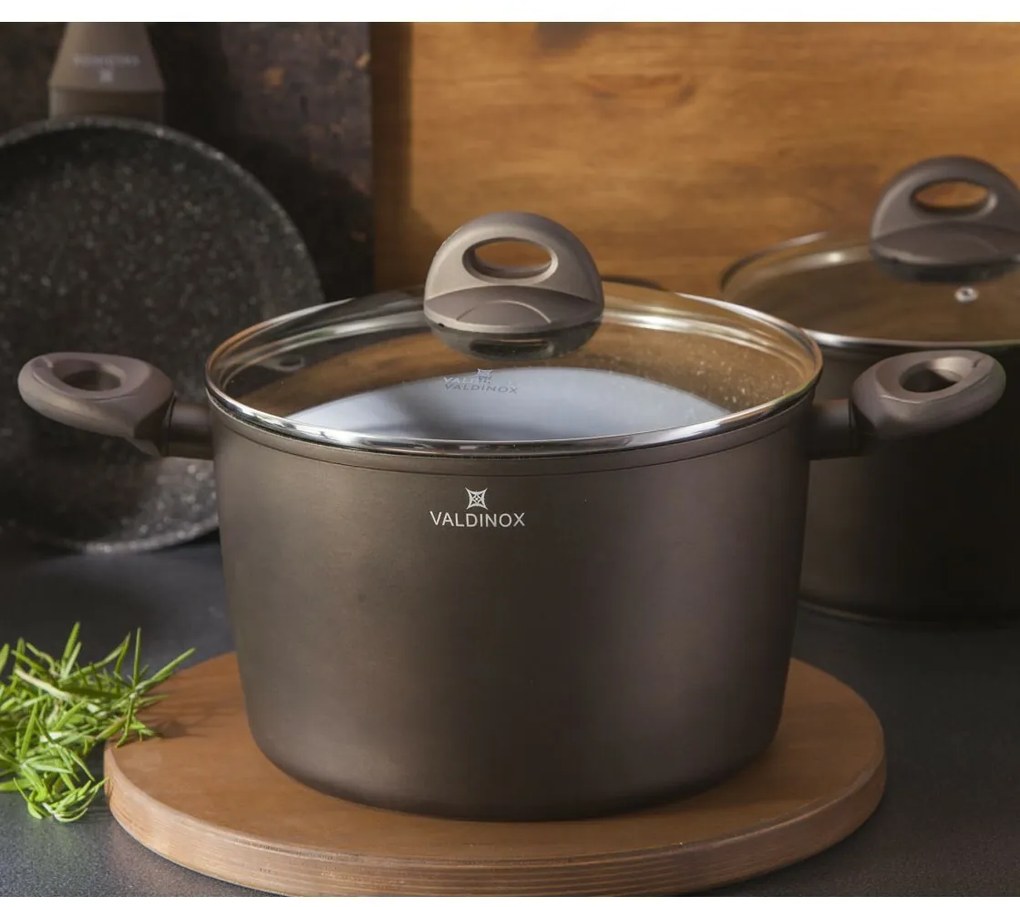 Valdinox Aurum Kastról s nepriľnavým povrchom s pokrievkou, 24 cm, 6 l