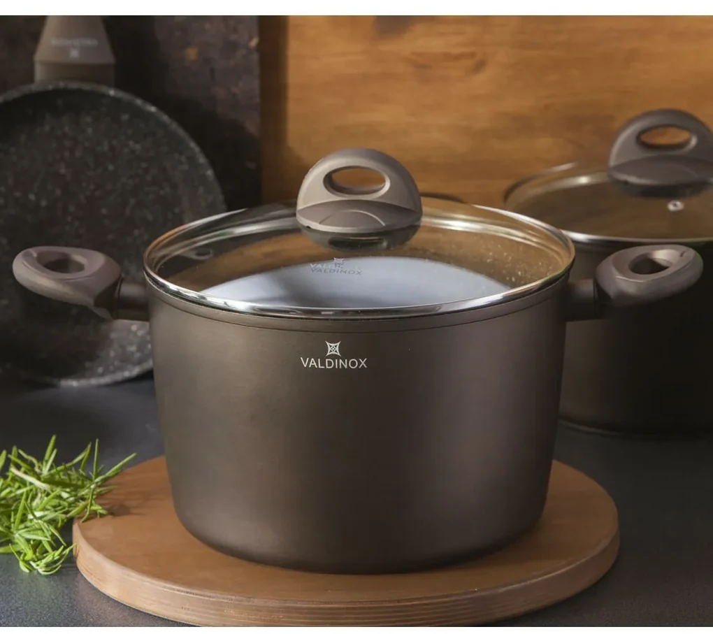 Valdinox Aurum Kastról s nepriľnavým povrchom s pokrievkou, 24 cm, 6 l