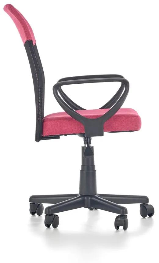 Halmar Detská sieťovaná stolička Timmy, ružová/čierna