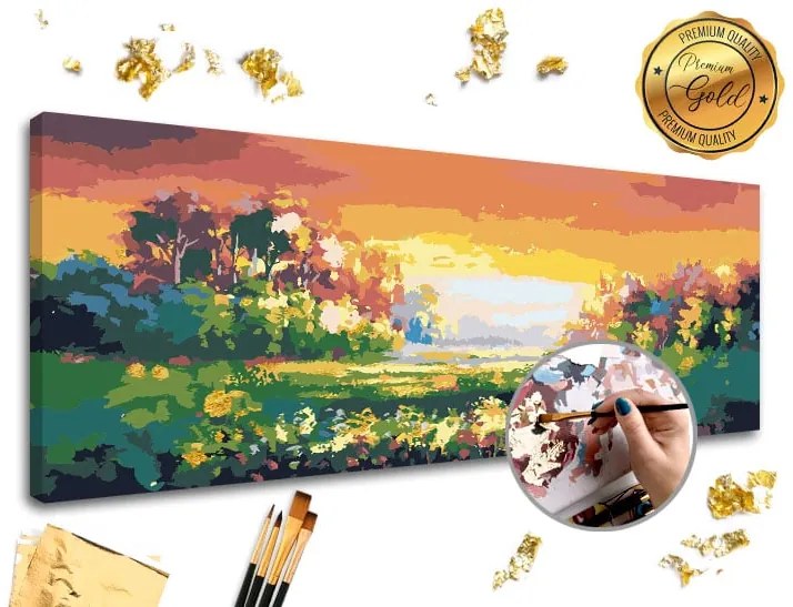 Maľovanie podľa čísel PREMIUM GOLD – Pestrofarebná krajina