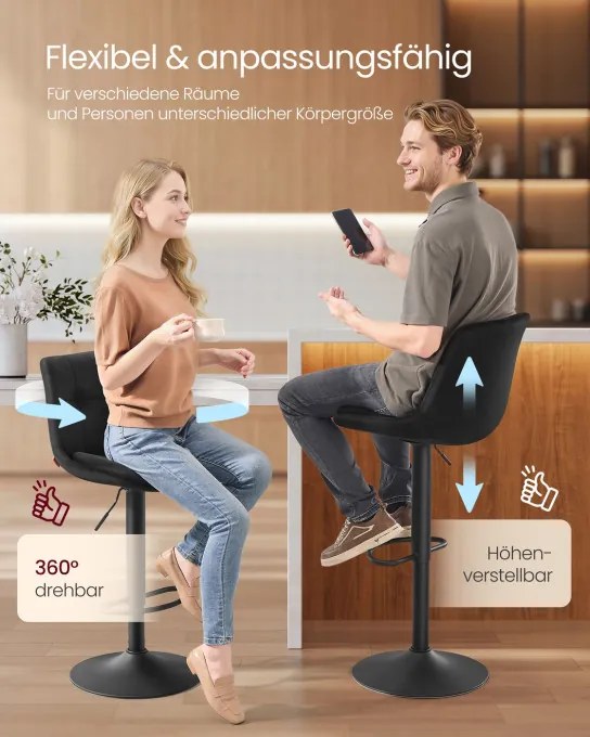 Set dvoch barových stoličiek LJB198BH01 (2ks)