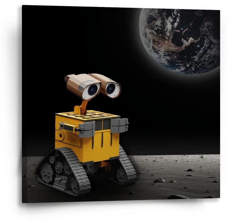 Sablio Obraz Wall-E robot Mesiac - 50x50 cm