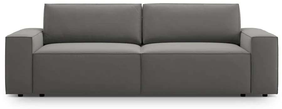 Svetlosivá zamatová rozkladacia/s úložným priestorom pohovka 247 cm Jodie – Micadoni