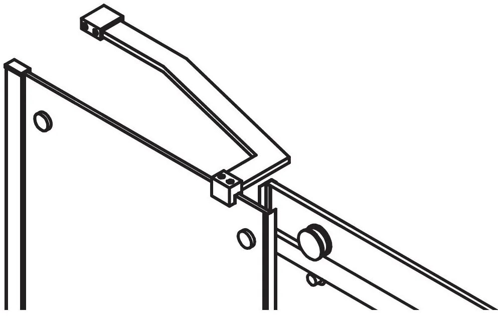 Gelco Gelco, DRAGON BLACK vzpera k zástenám 300x150mm, čierna matná, GDV300B