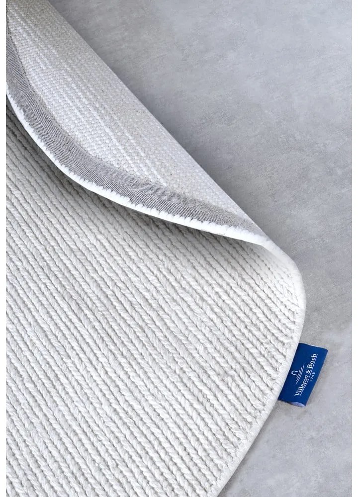 Biely ručne tkaný vlnený okrúhly koberec ø 160 cm Francois – Villeroy&amp;Boch