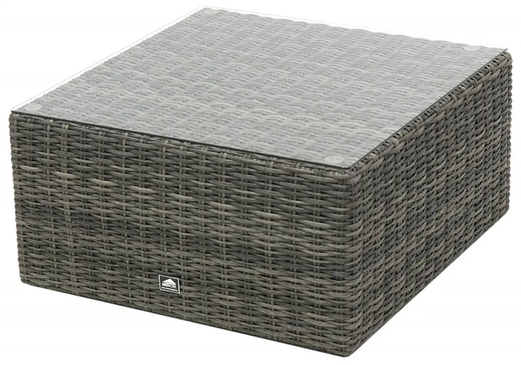 Deokork Ratanové stolík/taburet 73 x 73 cm BORNEO LUXURY (sivá)