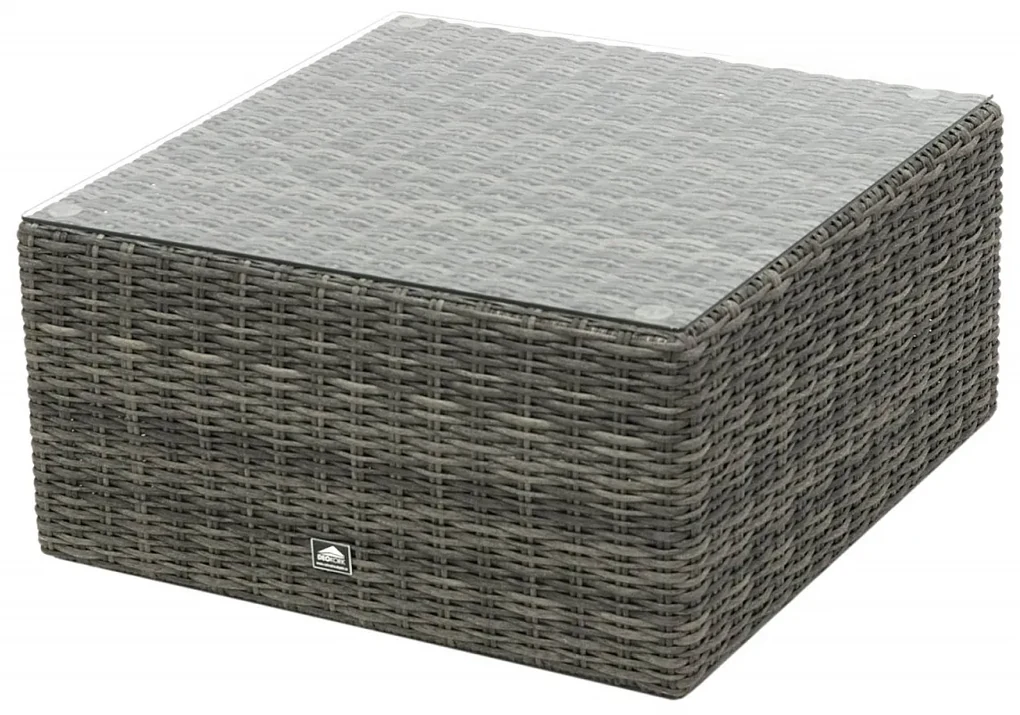 Deokork Ratanové stolík/taburet 73 x 73 cm BORNEO LUXURY (sivá)