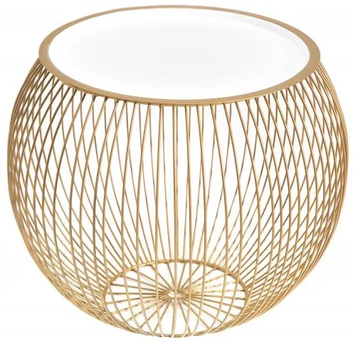 Konferenčný stolík Storage II 51cm zlatý biely