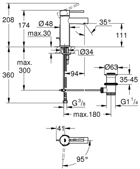 GROHE 23379001 - Umývadlová batéria ESSENCE lesklý chróm