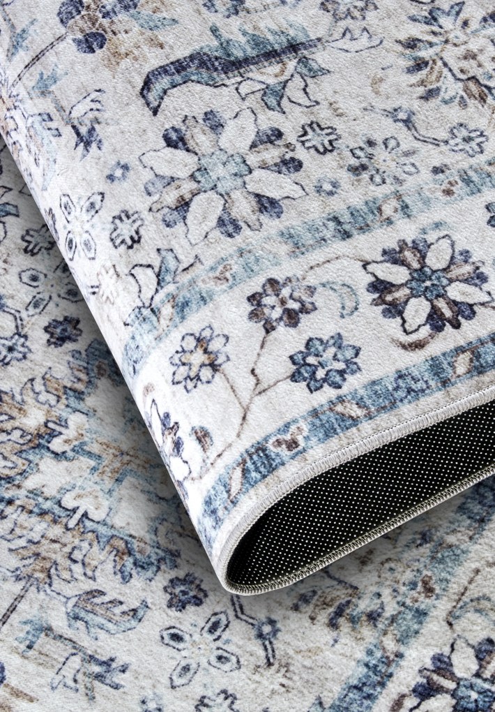 Kusový koberec Imagination New 106042 Cream/Blue z kolekcie Elle, 120x160, modrá, obývacia izba, ELLE Decoration
