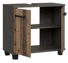 Kúpeľňová skrinka VENOM antracit/hnedá