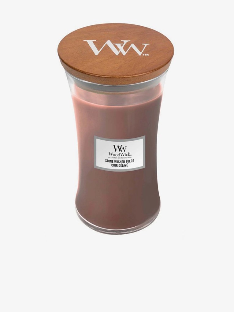 WoodWick vonná sviečka Stone Washed Suede veľká váza