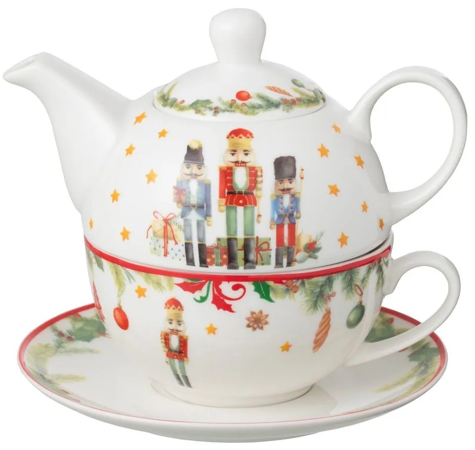 Tea for One s Luskáčikmi Chris Nutc v darčekovej krabičke - 16*14*13 cm / 420 ml