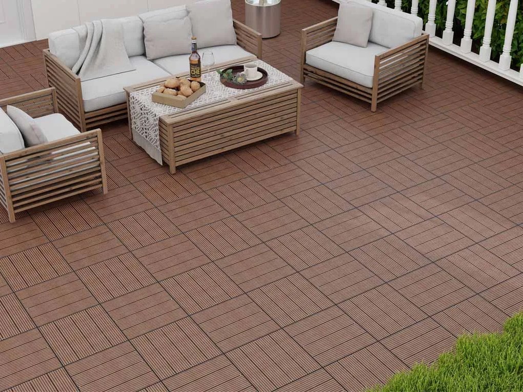 WPC dlaždica LEGI BASE 30 x 30 cm, coffee