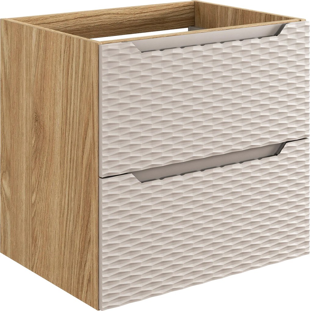 Comad Kúpeľňová skrinka pod umývadlo Ocean Beige 60 béžová/dub olejovaný