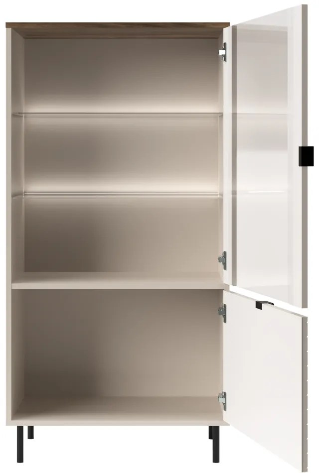 Skriňa EYCO 1D1W, kašmír/dub Castello