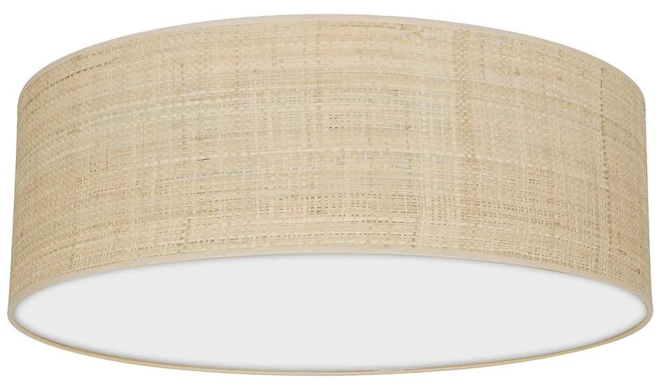 Stropné svietidlo Marshall, 1x ratanové tienidlo, (biele plexisklo), (fi 50cm)