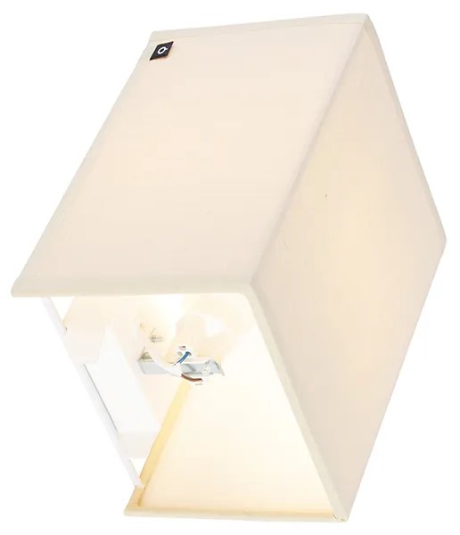 Rustikálna nástenná lampa béžová - Vete