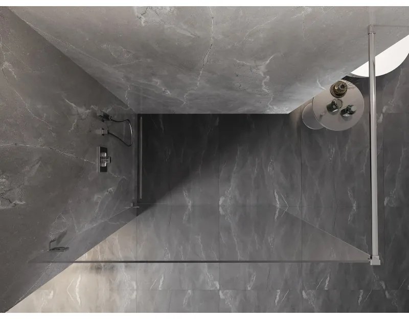 Mexen Lunar sprchová stena ľavá 100 x 200 cm, 8mm číre sklo, chrómová, 830-100-000-01-00-L