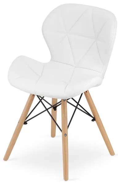 Set dvoch jedálenských stoličiek LAGO ekokoža biele (2ks)