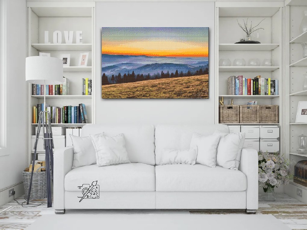 Gario Diamantové maľovanie Beskydy Rozmery: 60 x 40 cm, Rámovanie: Iba zrolované plátno, Diamanty: Štvorcové