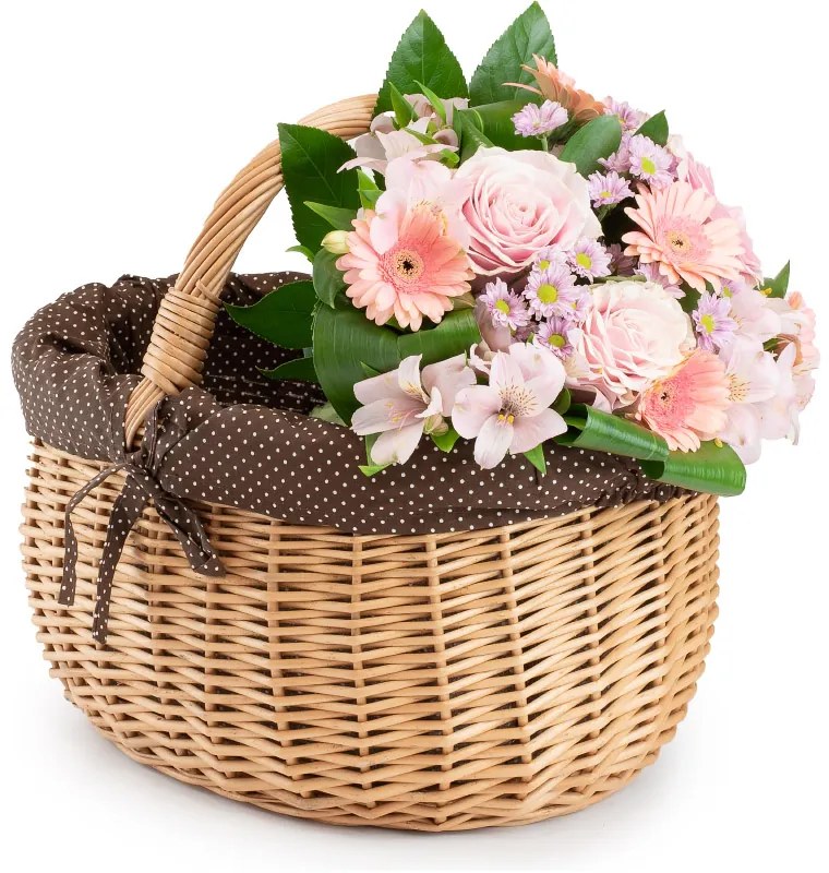 Nákupný kôš prútený Levitra III.š. 42 x hl. 34 x v. 23 / 36(cm)